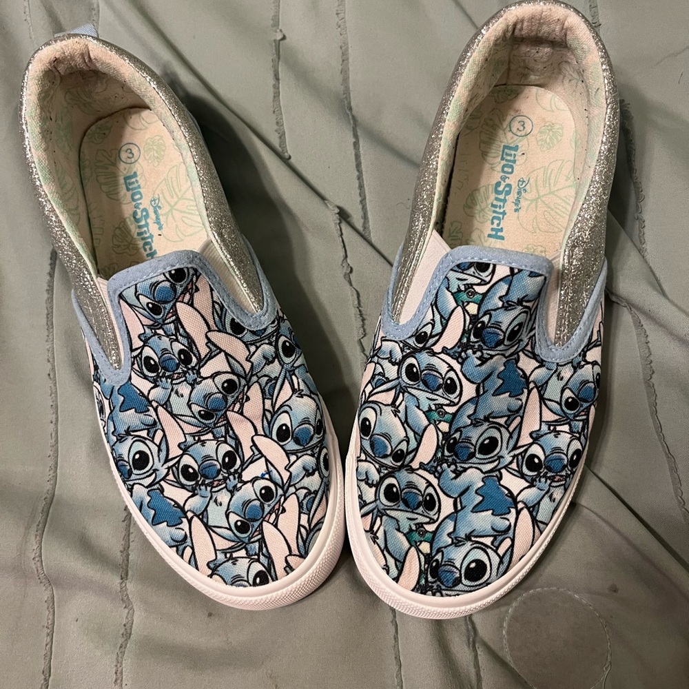 Disney Kids Slip-On Shoes - Blue and Silver